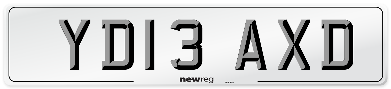 YD13 AXD Number Plate from New Reg